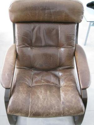 Brown leather chair